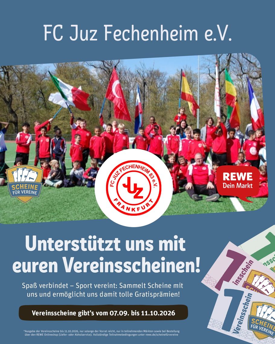 Für die kommende Spielzeit wird es eine gemeinsame A-Jugend von uns und @spvggfechenheim (Spvgg Fechenheim 03) geben, damit wir den Jahrgängen 2006 und 2007 eine passende Spielmöglichkeit in ihrer Altersklasse geben können.  Das erste gemeinsame Training findet am Dienstag, den 11.06.2024 statt. Und zwar auf dem Sportplatz in der Birsteiner Straße 54, 60386 Frankfurt.  Gerne und natürlich dürfen auch interessierte Spieler von außerhalb dazukommen, wir freuen uns auf eine rege Beteiligung am 11.06.